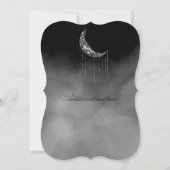 Moon and Back Silver and Black Night Sky Kaart (Achterkant)