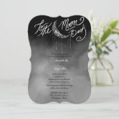 Moon and Back Silver and Black Night Sky Kaart (Staand voorkant)