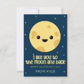 Moon and Back Valentine’s Day Card Notitiekaartje (Voorkant)