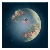 Moon and Flowers - Poster (Voorkant)
