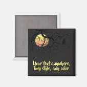 Moon and Owl Silhouette Magneet (Voorkant / Achterkant)