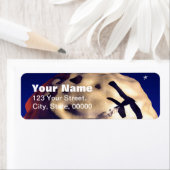 Moon and Plane  Return Address Labels (Insitu)