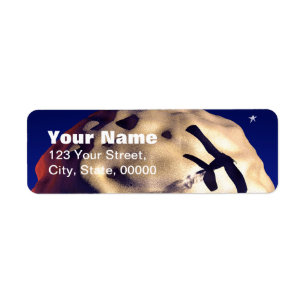 Moon and Plane Return Address Labels