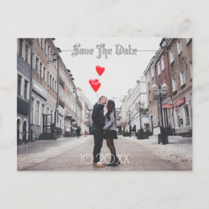 Moon and Raven Waterverf Wedding Save the Date Aankondigingskaart
