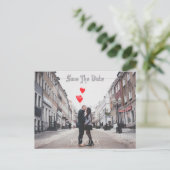 Moon and Raven Waterverf Wedding Save the Date Aankondigingskaart (Staand voorkant)