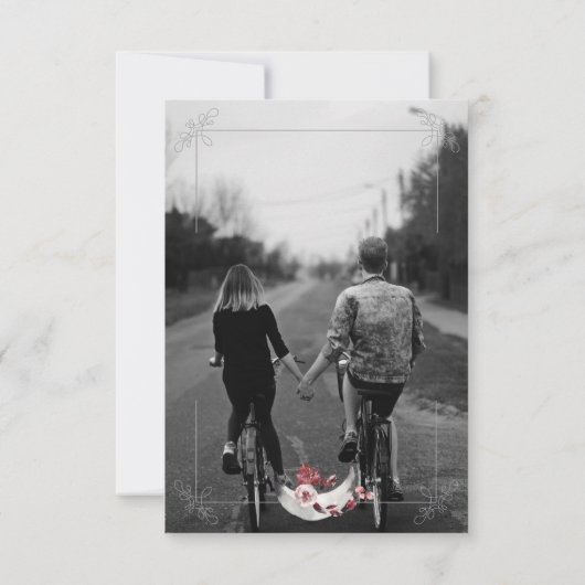 Moon and Raven Waterverf Wedding Save the Date Kaart (Achterkant)