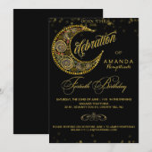 Moon and Stars 40th Birthday Party Invitation Kaart (Voorkant / Achterkant)