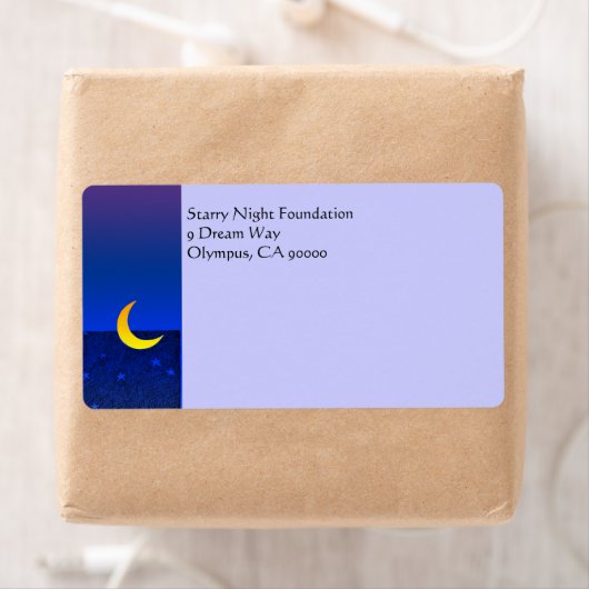 Moon and Stars Aangepast verzendlabel (Insitu)