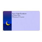 Moon and Stars Aangepast verzendlabel (Voorkant)