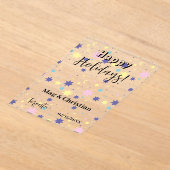 Moon and stars. acryl uitnodigingen (Laagn)