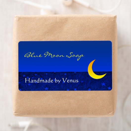 Moon and Stars  Art Custom Craft Labels (Insitu)