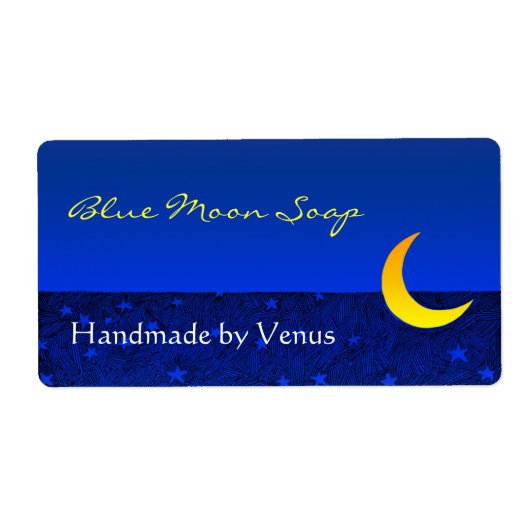 Moon and Stars  Art Custom Craft Labels (Voorkant)