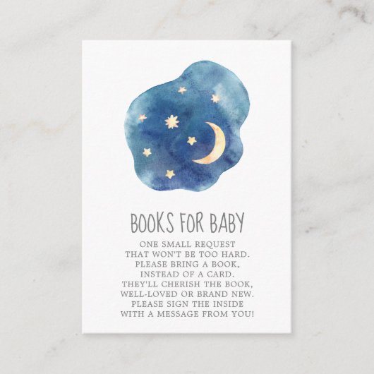 Moon and Stars Baby Boy Books for Baby Informatiekaartje (Voorkant)