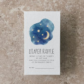 Moon and Stars Baby Boy Diaper Raffle Informatiekaartje
