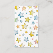 Moon and Stars Baby Boy Diaper Raffle Informatiekaartje (Achterkant)