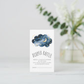 Moon and Stars Baby Boy Diaper Raffle Informatiekaartje (Staand voorkant)