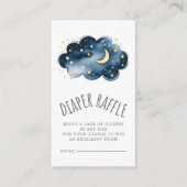 Moon and Stars Baby Boy Diaper Raffle Informatiekaartje (Voorkant)