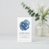 Moon and Stars Baby Boy Diaper Raffle Informatiekaartje (Staand voorkant)