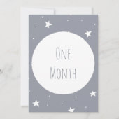 Moon and stars Baby Milestone Kards Kaart (Voorkant)