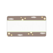 Moon and Stars Baby shower Adreslabel Etiket (Voorkant)