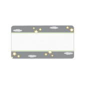 Moon and Stars Baby shower Adreslabel Etiket (Voorkant)