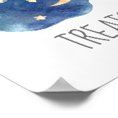 Moon and Stars Baby shower Behandelt Sign. Poster (Hoek)