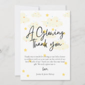 Moon and Stars Baby shower Dank je kaart (Voorkant)