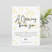 Moon and Stars Baby shower Dank je kaart (Staand voorkant)