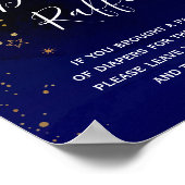 Moon and stars Baby shower Diaper Raffle Sign Poster (Hoek)