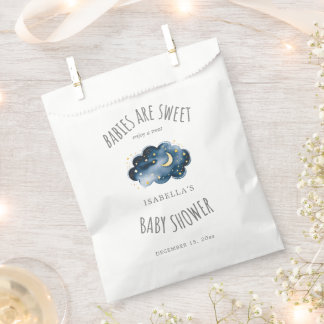 Moon and Stars Baby shower Favorietentas Bedankzakje