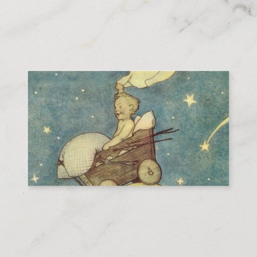  Moon and Stars Baby shower Informatiekaartje (Achterkant)