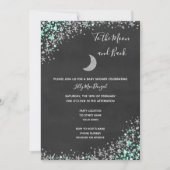Moon and Stars Baby shower Invitation Kaart (Voorkant)