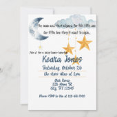 Moon and Stars baby shower Invitation Kaart (Voorkant)