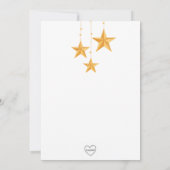 Moon and Stars baby shower Invitation Kaart (Achterkant)