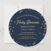 Moon and Stars Baby shower Invitation Kaart (Achterkant)