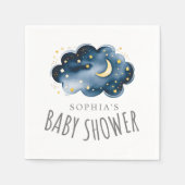 Moon and Stars Baby shower Napkins Servet (Voorkant)