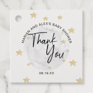 Moon and Stars Baby shower Neutral Favor Tags Bedankjes Labels