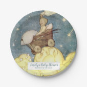  Moon and Stars Baby shower Papieren Bordje (Voorkant)