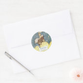  Moon and Stars Baby shower Ronde Sticker (Envelop)