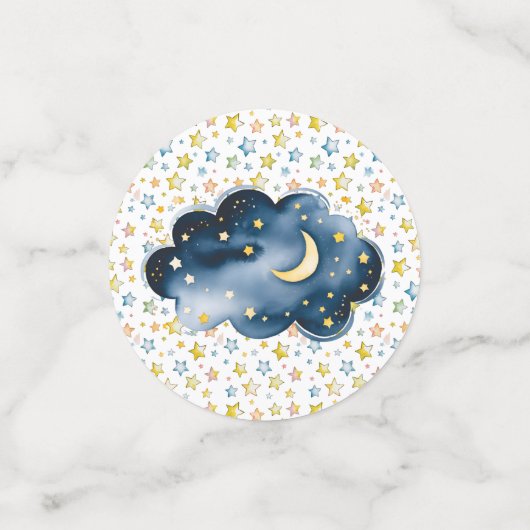 Moon and Stars Baby shower Table Confetti (Kleine voorkant)