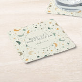 Moon and Stars Boho Baby Adoption Shower Kartonnen Onderzetters (Schuin)
