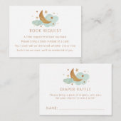 Moon and Stars Book Request/Raffle Enclosure Card Informatiekaartje (Voorkant / Achterkant)