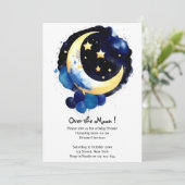 Moon and Stars Boy Baby shower Night Sky Kaart (Staand voorkant)