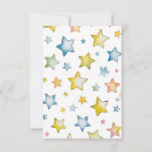 Moon and Stars Boy Baby shower RSVP (Achterkant)