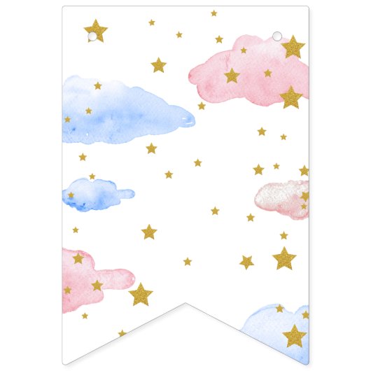 Moon and Stars Boy of Girl Bunting Flags Vlaggetjes (Tweede vlag)