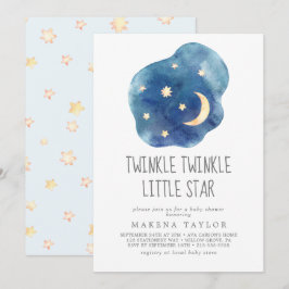 Moon and Stars Boy Twinkle Twinkle Little Star Kaart