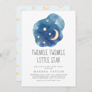 Moon and Stars Boy Twinkle Twinkle Little Star Kaart