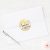 Moon and Stars Cream Baby shower Bedankt Ronde Sticker (Envelop)
