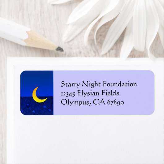 Moon and Stars Custom Return Label (Insitu)