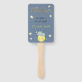 Moon and Stars Cute Elephant Baby Boy Shower Handwaaier (Achterkant)